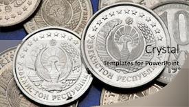  Presentation with uzbekistan - Presentation design enhanced with depicted in the uzbekistani som background and a light gray colored foreground