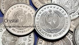  Presentation with uzbekistan - PPT theme consisting of depicted in the uzbekistani som background and a light gray colored foreground