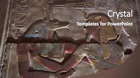  Presentation with ancient egypt - Audience pleasing theme consisting of depiction - anubis depicted - ancient egyptian backdrop and a dark gray colored foreground