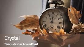  Presentation with old man - Amazing slides having depiction - closeup of a young man backdrop and a violet colored foreground