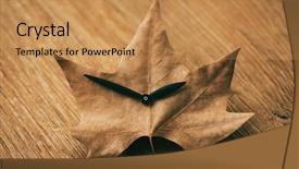  Presentation with summer time - Slide deck enhanced with depiction - hands of a clock background and a coral colored foreground