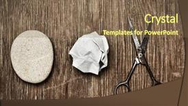  Presentation with old crumpled paper - PPT theme having depiction - high-angle shot of a rock background and a violet colored foreground