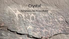  Presentation with rum - PPT theme consisting of depiction - prehistoric rock painting petroglyphs depicting background and a light gray colored foreground