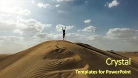  Presentation with freedom - Presentation with depiction - silhouette of a young girl background and a tawny brown colored foreground