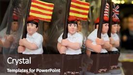  Presentation with christmas sale - PPT layouts with depiction - some caganer a typical catalan background and a tawny brown colored foreground
