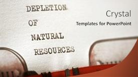 Presentation with natural resources - Theme with depletion-of-natural-resources-phrase background and a sky blue colored foreground