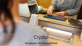  Presentation with saving - PPT theme consisting of deposit - people money saving and finance background and a coral colored foreground