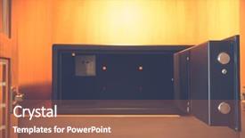  Presentation with electronic - Theme enhanced with deposit - safety box with electronic lock background and a coral colored foreground