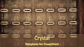  Presentation with piggy bank - PPT layouts with deposit box piggy bank piggy background and a tawny brown colored foreground