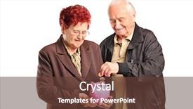 Presentation with old couple walking - Cool new theme with deposit relationship - happy old couple putting backdrop and a tawny brown colored foreground