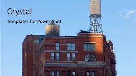  Presentation with new york city - Audience pleasing presentation consisting of deposits typical of a rooftop in the city of new york usa backdrop and a light blue colored foreground