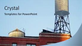  Presentation with new york city - Amazing slide set having deposits typical of a rooftop in the city of new york usa backdrop and a light blue colored foreground