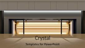  Presentation with city street - Slide deck featuring depreciation - small empty shop background and a coral colored foreground