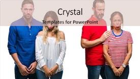  Presentation with movie theater loving couple - Slides having depressed and worry for distress background and a  colored foreground