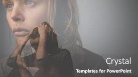  Presentation with mental disorders - Presentation having depressed-anxious-young-woman-facing background and a dark gray colored foreground