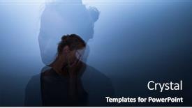  Presentation with mental disorders - PPT theme with depressed-anxious-young-woman-suffering background and a  colored foreground