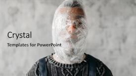  Presentation with autistic - Presentation theme featuring depressed autistic wraps head background and a  colored foreground