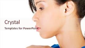  Presentation with depression teen bully - PPT theme enhanced with depressed girl - young beautiful woman in depression background and a  colored foreground