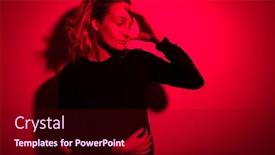  Presentation with sad woman lonely - Presentation enhanced with depressed-mid-aged-woman background and a wine colored foreground