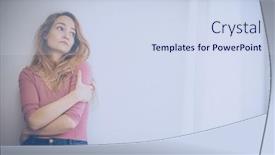  Presentation with sad woman lonely - Presentation design having depressed-mid-aged-woman background and a sky blue colored foreground