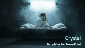  Presentation with insomnia - Slide deck enhanced with depressed-psycho-woman-sitting background and a wine colored foreground