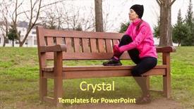  Presentation with depressed - Cool new slides with depressed resting on a bench backdrop and a tawny brown colored foreground