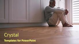  Presentation with mental-health - Slide deck consisting of depressed-senior-man-suffering background and a tawny brown colored foreground