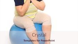  Presentation with tape measure - Presentation theme having depressed woman with measure tape and weighing machine background and a lemonade colored foreground