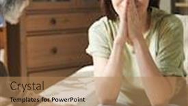  Presentation with sadness woman cry - Theme having depressed-young-woman-crying background and a coral colored foreground