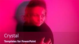  Presentation with depressed - Slide set consisting of depressed-young-woman-in-front background and a violet colored foreground