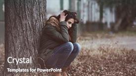  Presentation with depressed - Audience pleasing slide deck consisting of pressure - depressed young woman sitting backdrop and a gray colored foreground