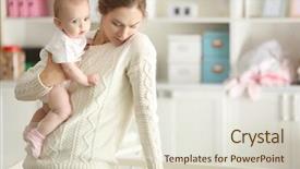  Presentation with cute baby - Presentation design with depressed young woman with cute background and a lemonade colored foreground