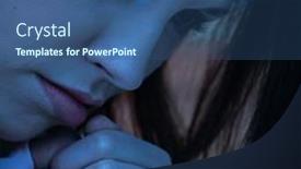  Presentation with emotions - Slide deck with depression-anxiety-coused-by-loneliness background and a ocean colored foreground