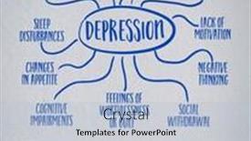  Presentation with mind - Presentation design with depression-infographics-or-mind-map and a light blue colored foreground