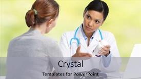  Presentation with doctor asian - Colorful slide deck enhanced with depression medications - asian medical doctor with patient backdrop and a light gray colored foreground