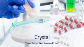  Presentation with crystals - Presentation design featuring depression medications - presentation of placebo in form background and a sky blue colored foreground