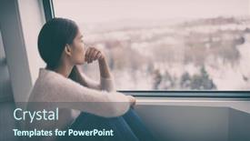  Presentation with psychology - Amazing presentation theme having depression-mental-health-psychology-therapy backdrop and a ocean colored foreground