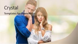  Presentation with cross love - PPT layouts enhanced with depression problems with cross background and a coral colored foreground