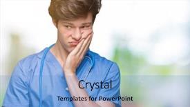  Presentation with medical cross - Slide deck having depression problems with cross background and a  colored foreground