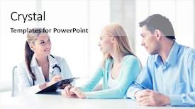  Presentation with asian doctor obese patient - Amazing slide deck having depressive medical staff - bright picture of doctor backdrop and a white colored foreground