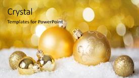  Presentation with shiny gold - Colorful PPT layouts enhanced with depth of field selective focus backdrop and a yellow colored foreground