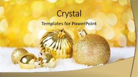  Presentation with shiny gold - Colorful slides enhanced with depth of field selective focus backdrop and a yellow colored foreground