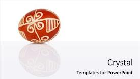  Presentation with egg - Presentation design consisting of derivatives - pisanica is a decorated croatian background and a sky blue colored foreground