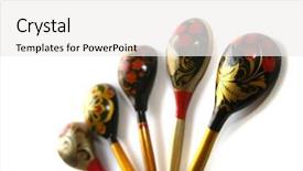  Presentation with russia - Audience pleasing presentation theme consisting of derivatives - souvenirs from russia backdrop and a white colored foreground