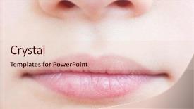  Presentation with dermatitis - PPT theme enhanced with smiling child close-up lips close-up background and a lemonade colored foreground