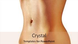  Presentation with background - Presentation enhanced with derma - abdomen of woman isolated background and a coral colored foreground