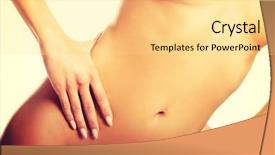  Presentation with slim belly - Audience pleasing slide set consisting of derma - close up on female slim backdrop and a blonde colored foreground