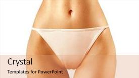  Presentation with shape - Colorful slide deck enhanced with derma - closeup shape of woman backdrop and a coral colored foreground