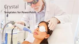  Presentation with laser - Cool new slide set with dermatologist-and-patient-during backdrop and a lemonade colored foreground