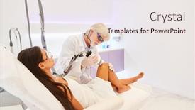  Presentation with stretch - Colorful PPT layouts enhanced with dermatologist-or-beautician-treats-stretch backdrop and a lemonade colored foreground